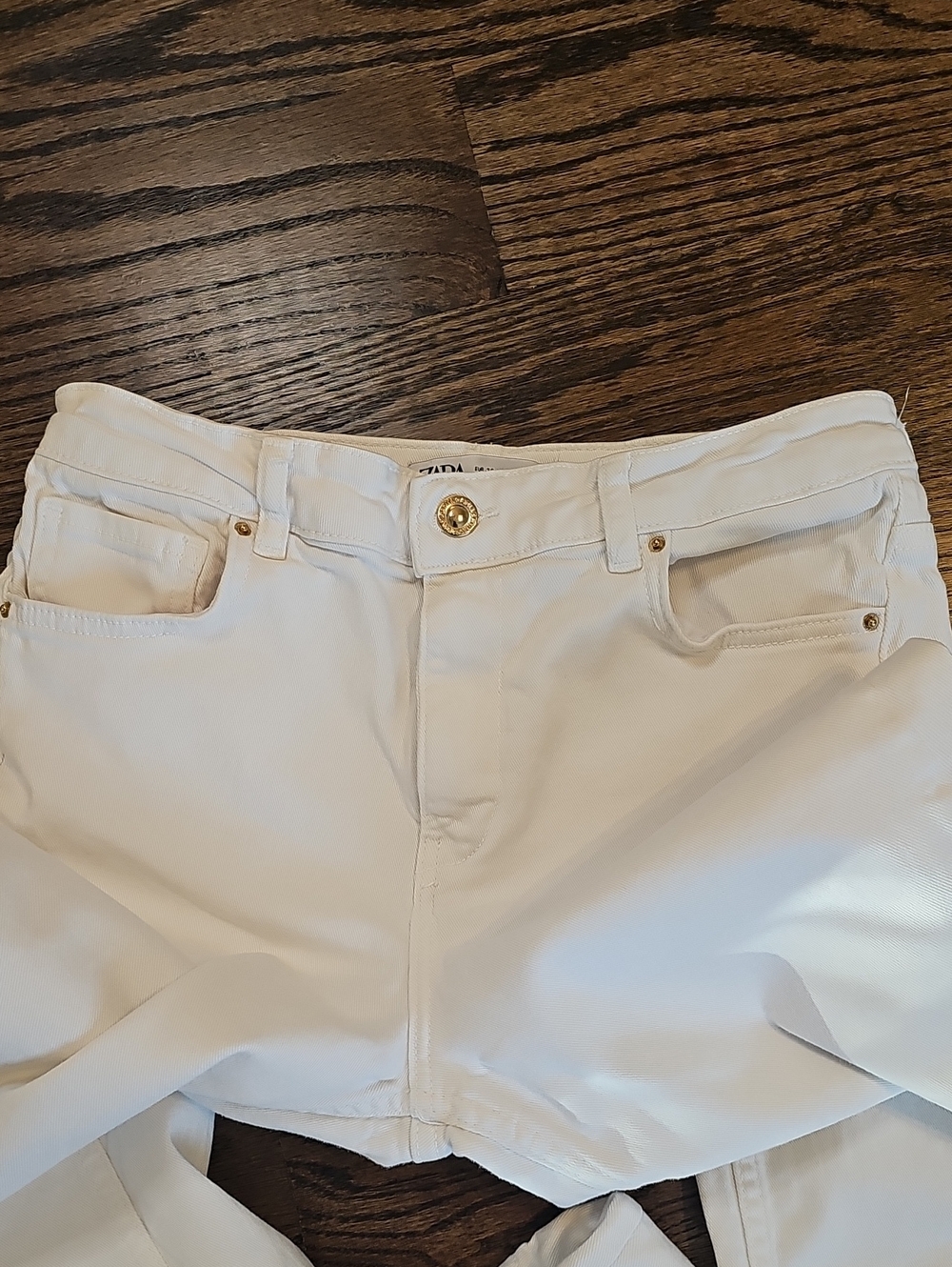 Zara White Flared Wide-Leg Jeans Size 6 - Picture 14 of 14